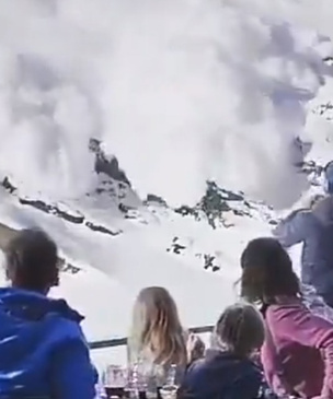 Вирусное видео, как мужчина бросает жену и детей под огромной лавиной, оказалось отрывком из фильма