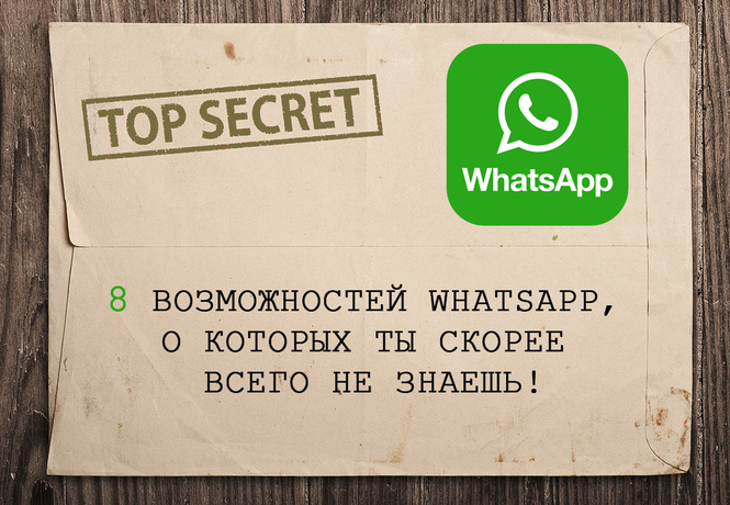 8 неожиданных возможностей WhatsАpp, о которых ты скорее всего не знаешь 8 неожиданных возможностей WhatsАpp, о которых ты скорее всего не знаешь