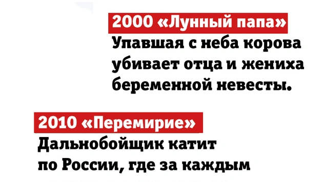 Пересказ сюжетов всех фильмов-победителей «Кинотавра» за последние 20 лет одной фразой