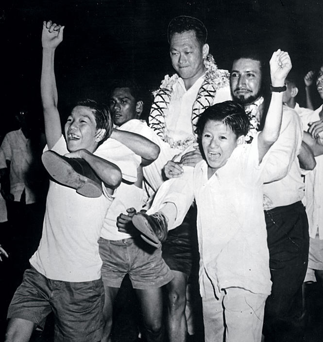 Празднование победы премьера на выборах. 1959 год