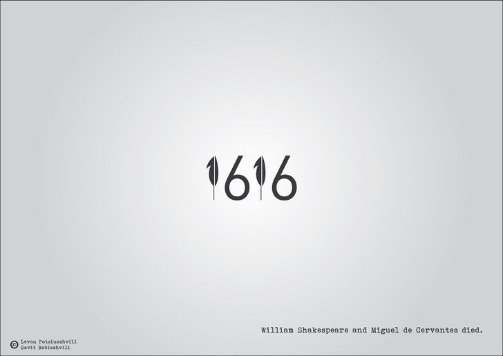 Исторические даты в минималистичных иллюстрациях