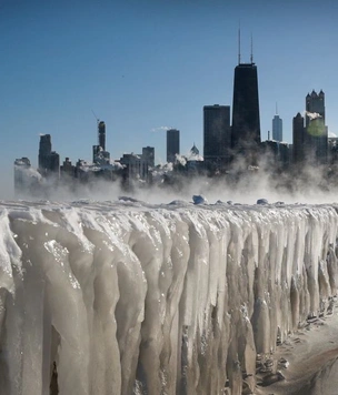 В Чикаго рекордный мороз: -33 C° (леденящие глаза фото и видео)