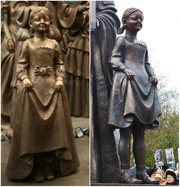 Фото №2 - Церетели уличили в клонировании: сравни памятник жене декабриста и жене ополченца