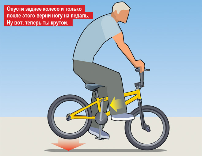 Стойка на переднем колесе на BMX Стойка на переднем колесе на BMX