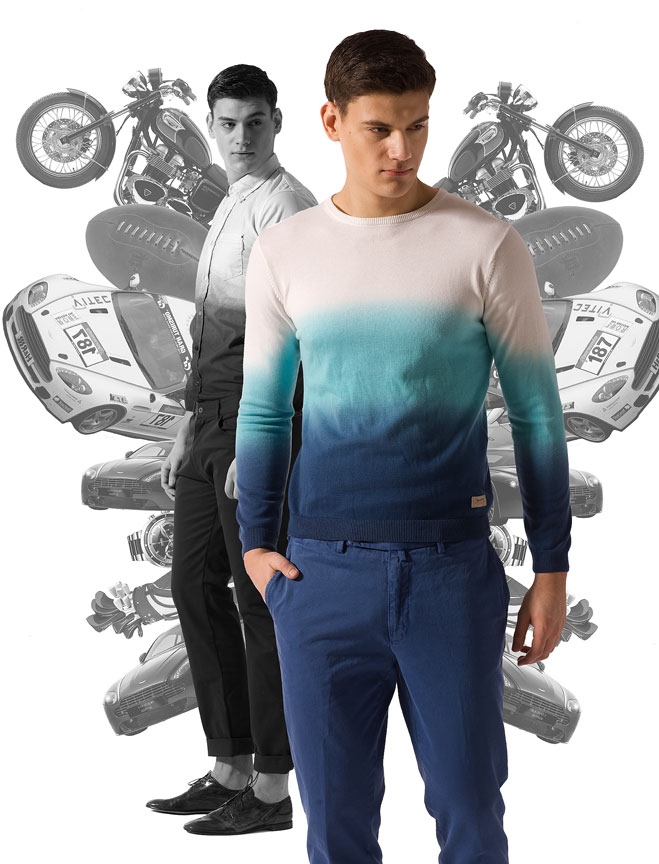Рубашка Diesel, брюки Le Coq Sportif, туфли Premiata; джемпер Gant, брюки Gant Рубашка Diesel, брюки Le Coq Sportif, туфли Premiata; джемпер Gant, брюки Gant