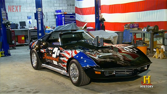 patriotic muscle car