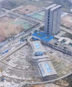 Как в Китае перенесли с места на место вокзал весом в четыре Эйфелевы башни (видео)