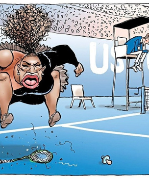 СМИ вступаются за художника, которому угрожали расправой за карикатуру на Серену Уильямс