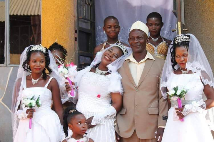 Мужчина женился на трех невестах одновременно, чтобы сэкономить на свадьбах!