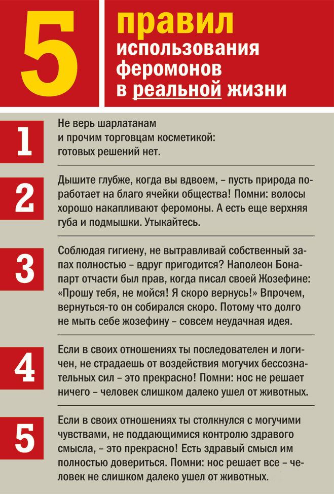 5 правил использования феромонов в реальной жизни 5 правил использования феромонов в реальной жизни