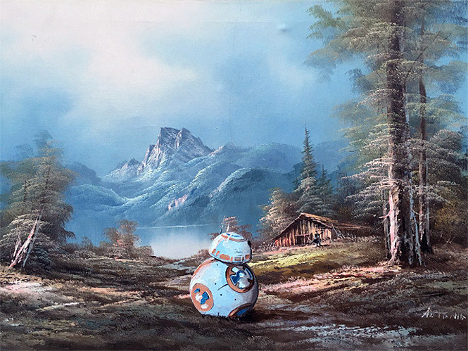 Художник скупает никому не нужные полотна и делает их веселыми! Художник скупает никому не нужные полотна и делает их веселыми!