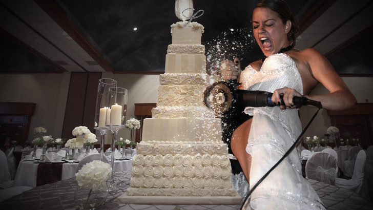 Интернет феерично отреагировал на фото невесты, избавляющейся от пояса верности!