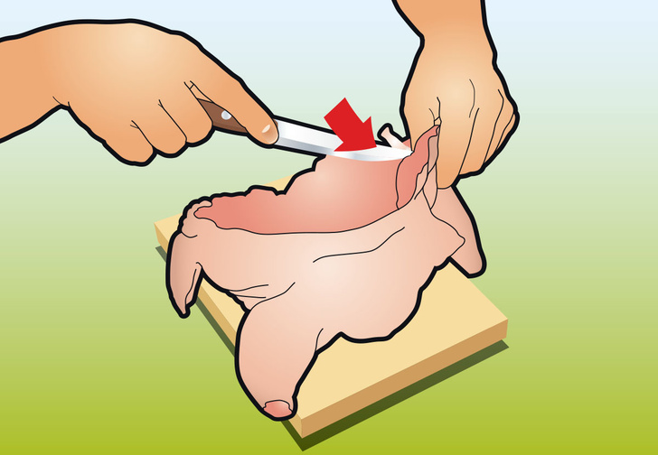 Как вытащить все кости из курицы: инструкция в картинках