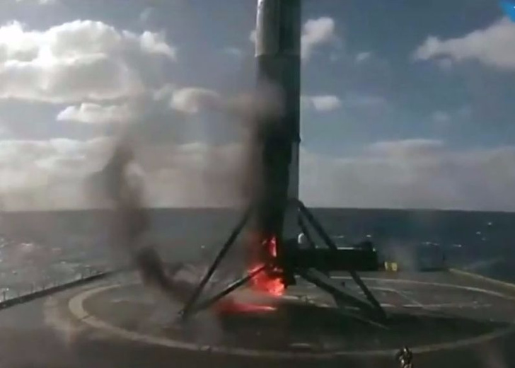 Посмотри, как душевно загорелась при посадке первая ступень Falcon 9!