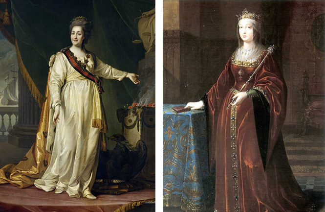 Екатерина II и Изабелла Кастильская