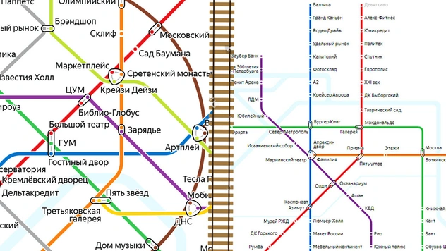 «Яндекс» выпустил альтернативные карты метро Москвы и Санкт-Петербурга
