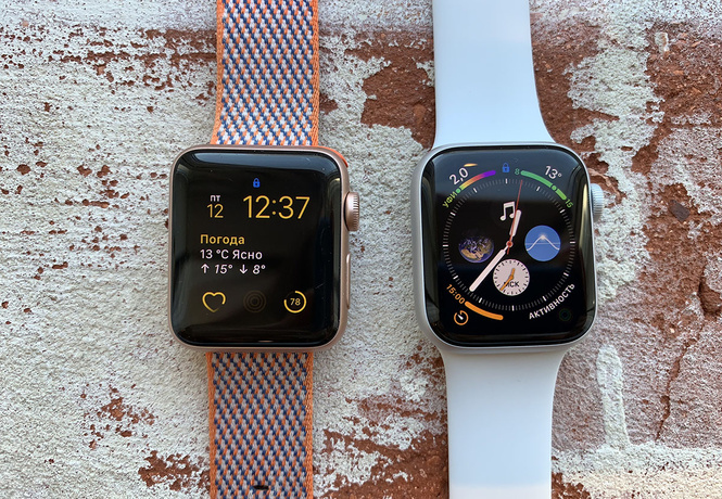 Дисплей Apple Watch Series 3 и Apple Watch Series 4