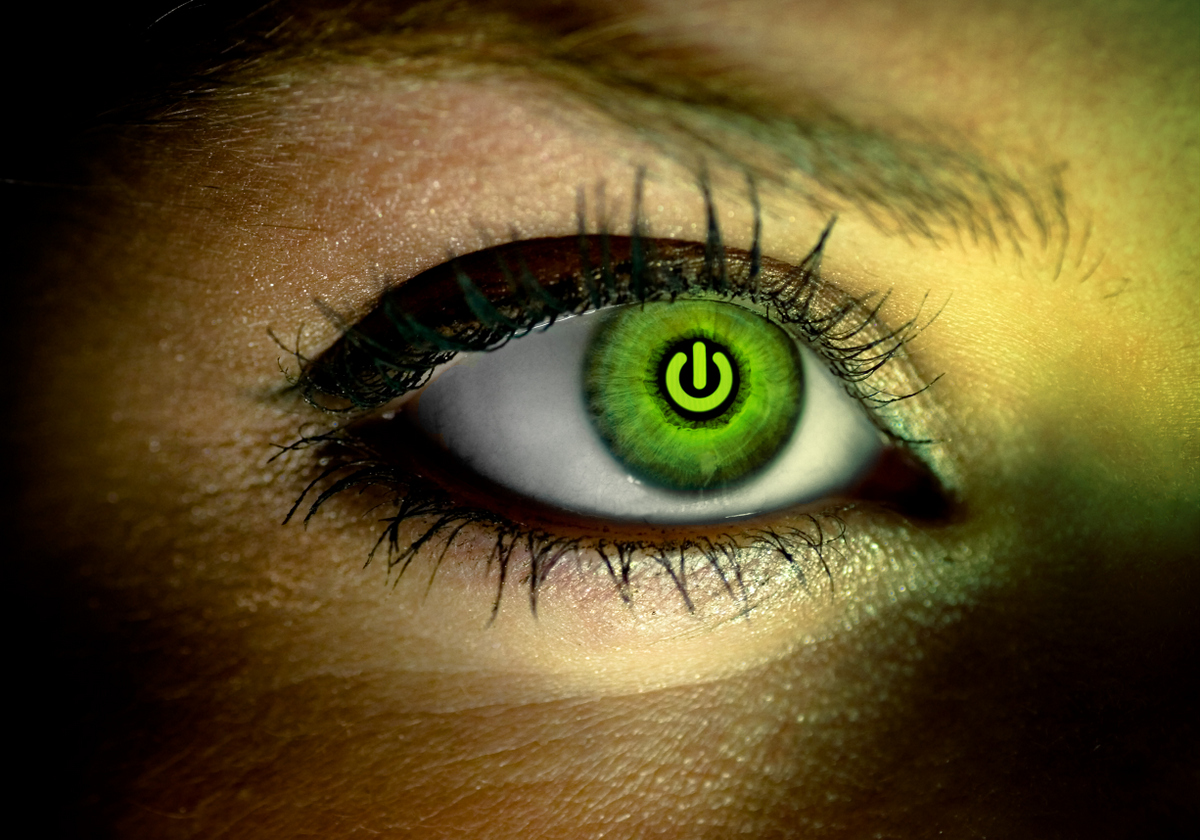 Кислотно зеленые глаза