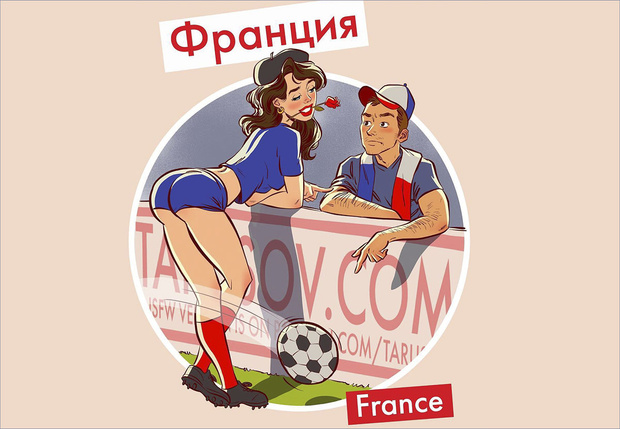 Фото №1 - Пинап-календарь с горячими футболистками специально к ЧМ-2018 от российского иллюстратора!