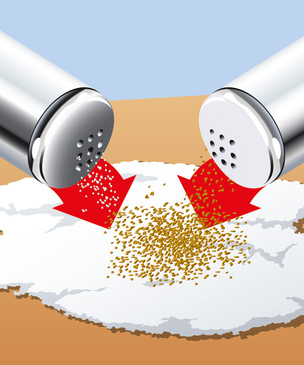 Фокус: как отделить перец от соли, не прикасаясь к ним руками
