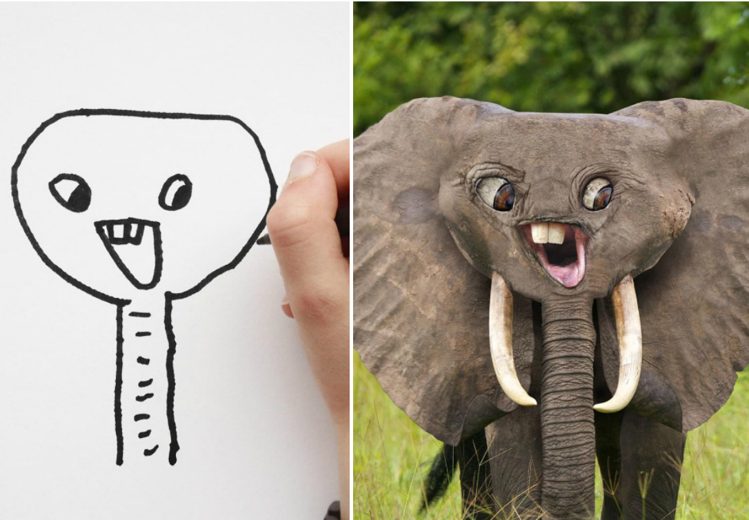 Животные по детским рисункам