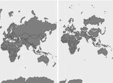 Гифка, показывающая настоящий размер стран, а не тот, к которому мы привыкли на картах