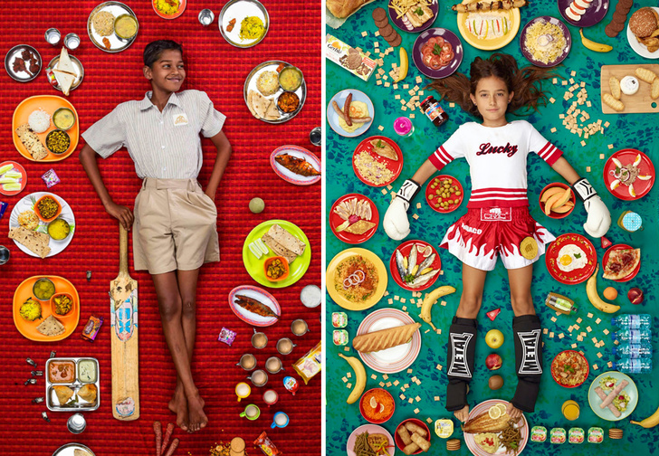 Фото №1 - Все, что едят дети в разных странах за неделю, в 52 фотографиях