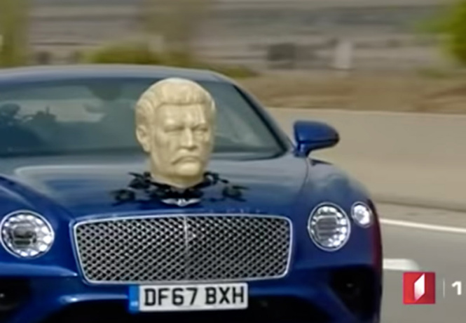 Кларксон ездит на Bentley c гипсовой головой Сталина: видео со съемок нового сезона Grand Tour Кларксон ездит на Bentley c гипсовой головой Сталина: видео со съемок нового сезона Grand Tour