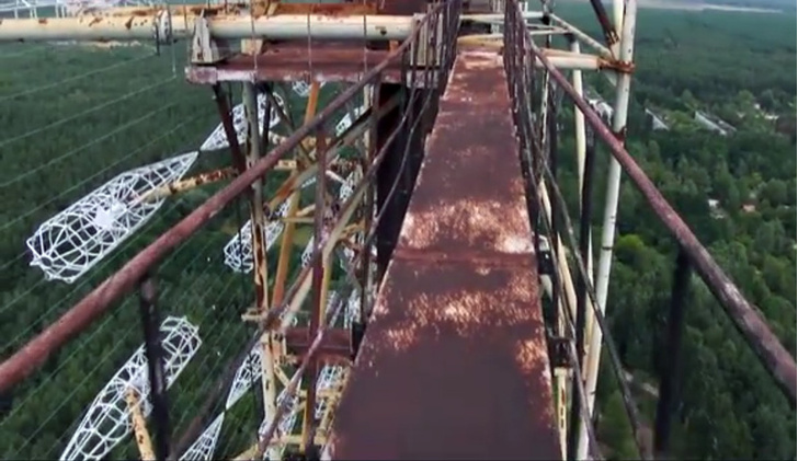 Вид с воздуха на легендарную чернобыльскую «Дугу», и что это вообще такое