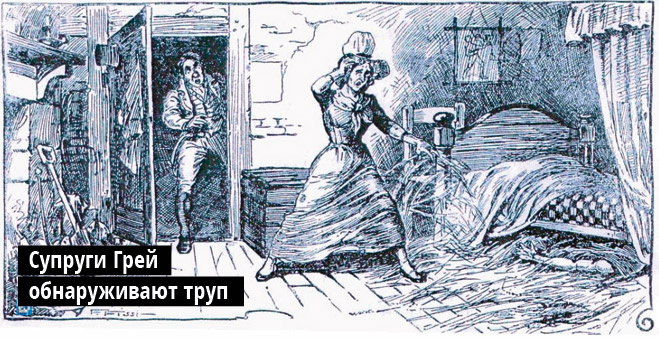 Супруги Грей обнаруживают труп Супруги Грей обнаруживают труп
