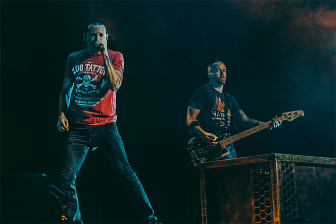 Linkin Park на выступлении в Москве, в Олимпийском, 29 августа 2015