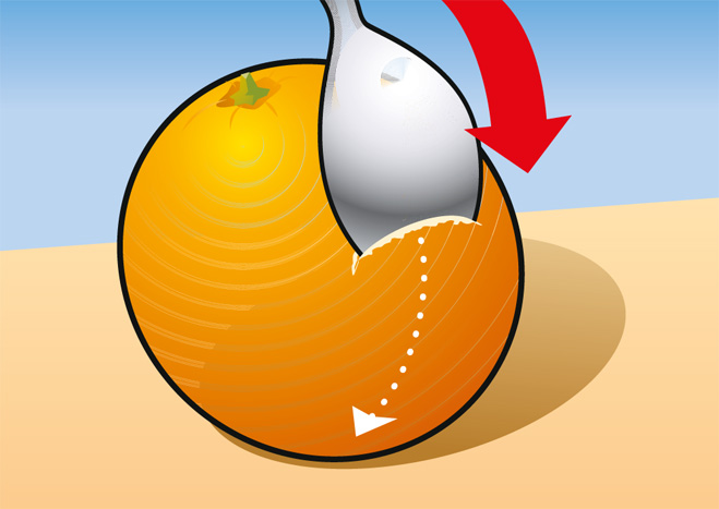 Простой способ очистить апельсин