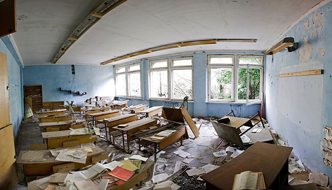 В одной из школ Припяти В одной из школ Припяти