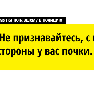 «Я буду истекать кровью только в присутствии моего адвоката!» (Памятка попавшему в полицию)