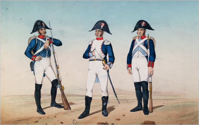 Испанская пехота, XIX век