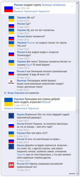 Российско-украинский конфликт в Фейсбуке