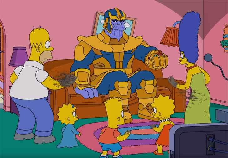 Танос зашел в гости к Симпсонам и оставил в живых только сильнейшую
