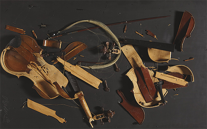 Фото №1 - Разозленная женщина уничтожила бесценную коллекцию музыкальных инструментов бывшего мужа