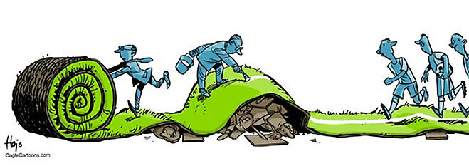 Пенальти разных широт: коррупция ФИФА глазами иностранных карикатуристов