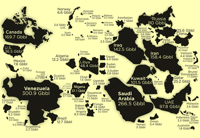 Карта нефти