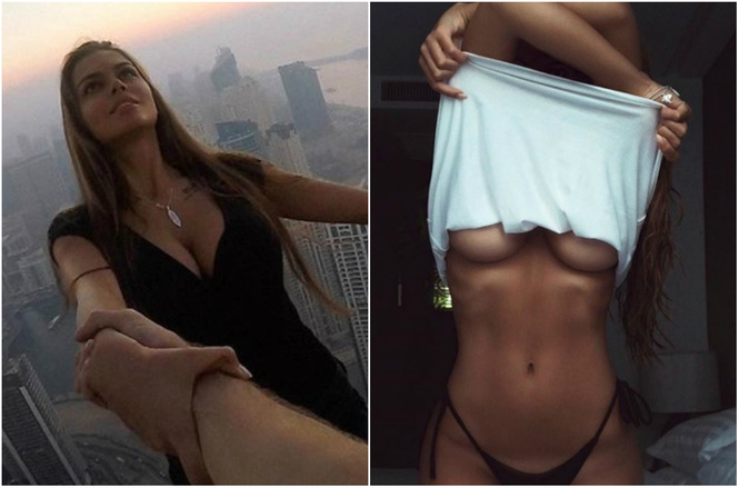 Свежие и опасные фотографии той самой модели, которая повисла на небоскребе в Дубае! Свежие и опасные фотографии той самой модели, которая повисла на небоскребе в Дубае!