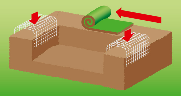 Как сделать на даче травяной диван