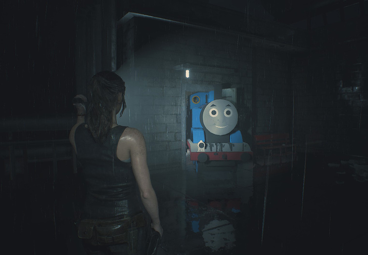 Главного зомби в игре Resident Evil 2 заменили на паровозик Томас (видео)