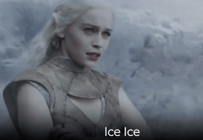 Эпичный клип, в котором герои «Игры престолов» исполняют песню Ice Ice Baby Эпичный клип, в котором герои «Игры престолов» исполняют песню Ice Ice Baby