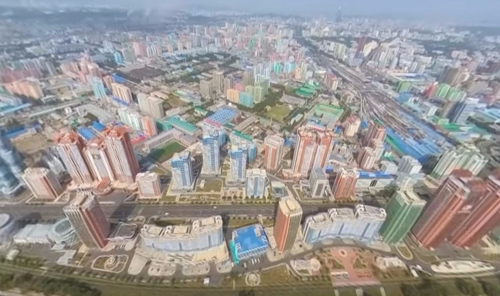 Крутейшее панорамное видео столицы Северной Кореи!