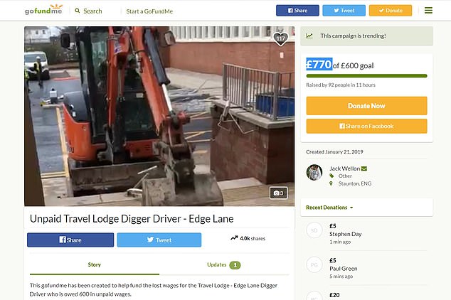 В Ливерпуле водитель маленького экскаватора разнес отель из-за невыплаченной зарплаты (видео)