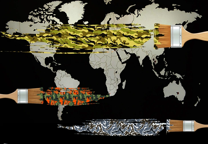 Карта: маскировочная окраска всех армий мира на одной картинке