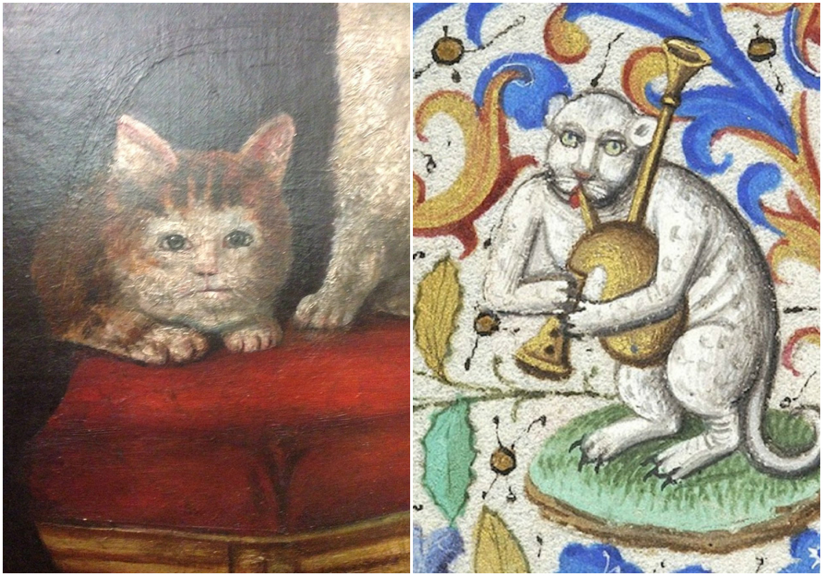 коты на средневековых картинах