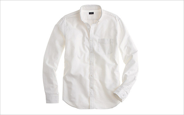 Белая рубашка из плотного хлопка