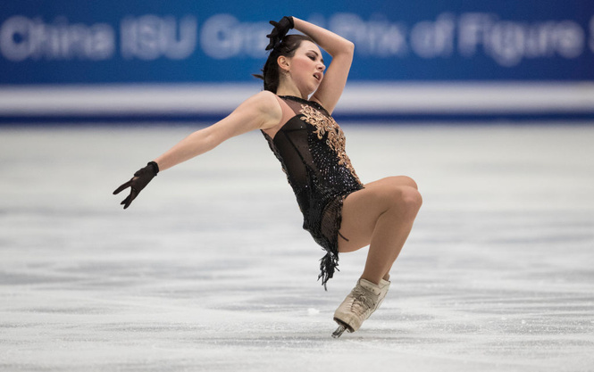 The well-known Russian figure skater executed "striptease"...